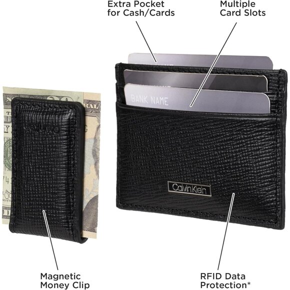 Calvin Klein Men's Wallet Sets-Minimalist Card Cases, Bifold Wallets - Picture 11 of 12